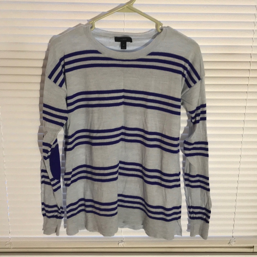 Blue and purple striped sweater